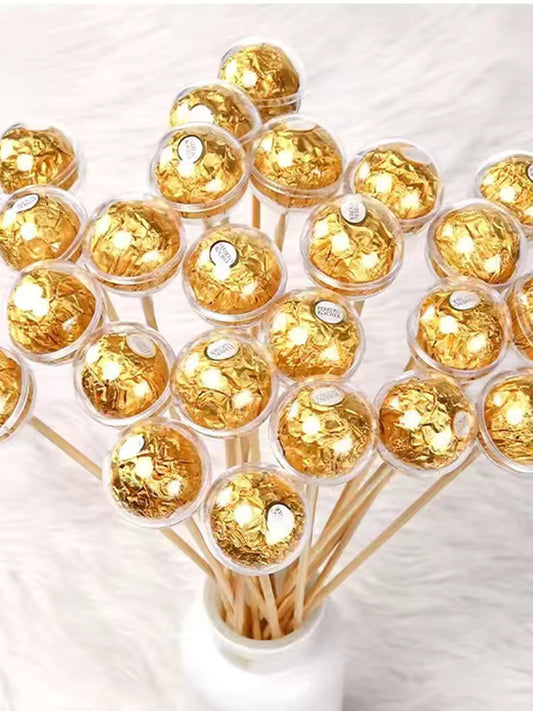 10Pcs Transparent Ball Spheroid Chocolate Candy Box DIY Candy Bouquet Tray For Birthday Wedding Party Decoration