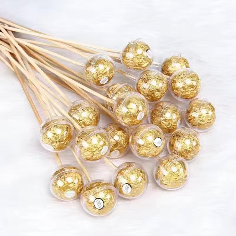 10Pcs Transparent Ball Spheroid Chocolate Candy Box DIY Candy Bouquet Tray For Birthday Wedding Party Decoration